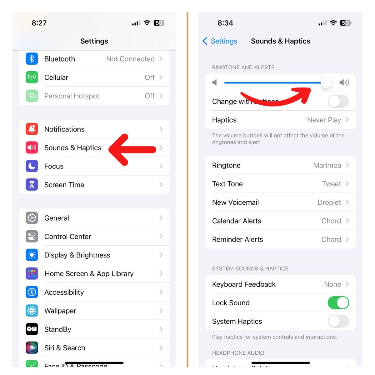 iPhone 12 No Sound issue? Here are some ways to fix it 2 Sounds and Haptics