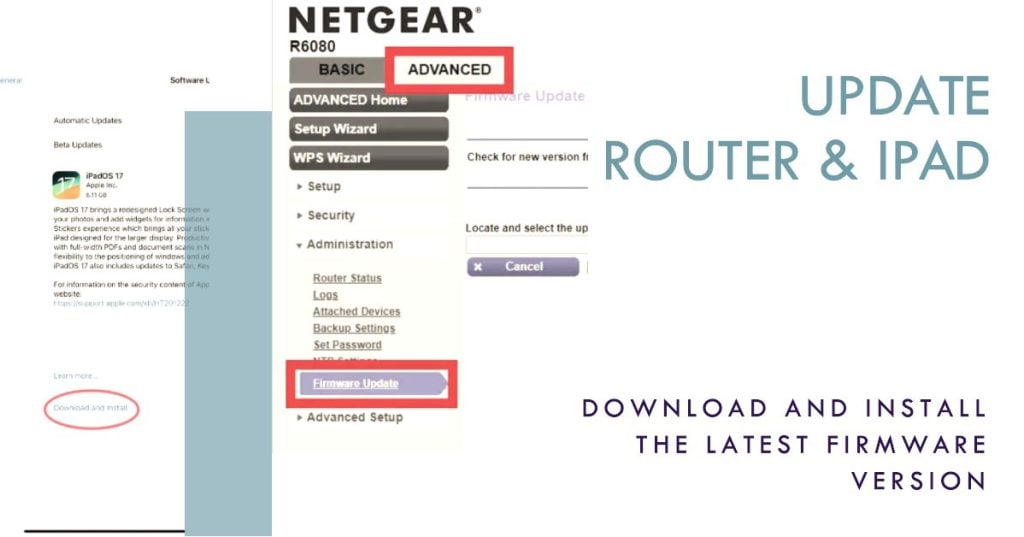 update router and ipad software