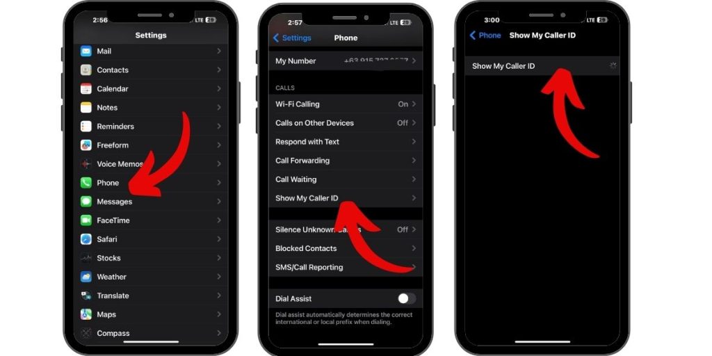how to fix no caller id on iphone