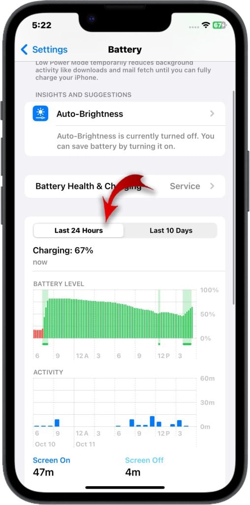 iphone battery usage details