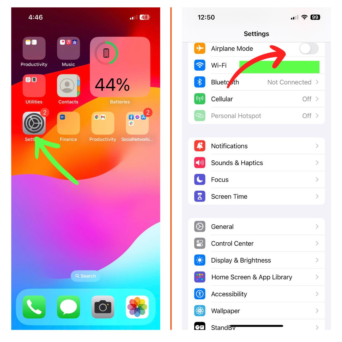 Why is my iPhone charging slow? Here's the fix 7 Airplane mode off