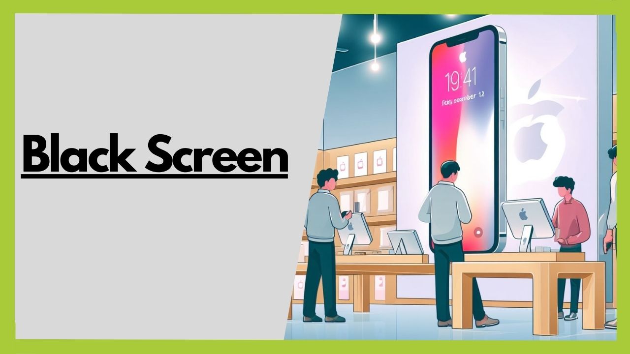 iphone 15 black rectangle on screen