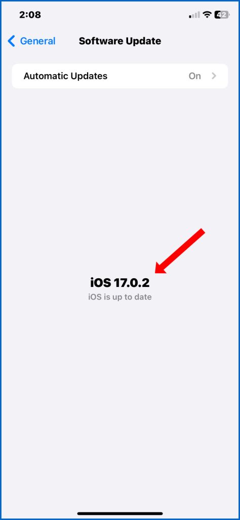 iPhone iOS up to date