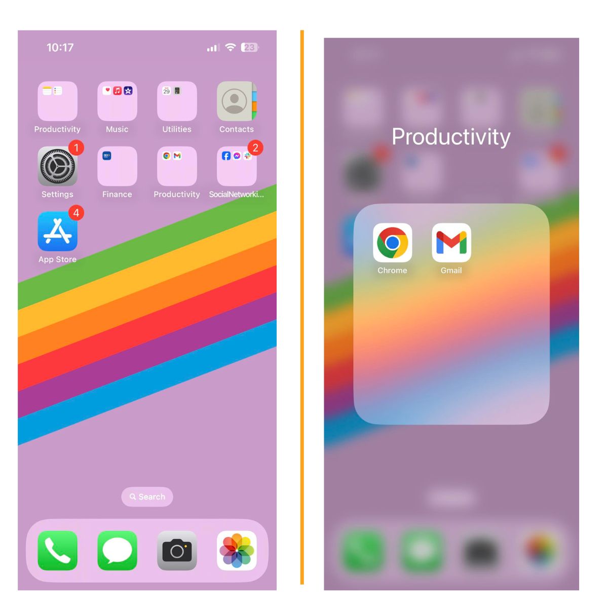 10 Easy Ways to Customize and Optimize Your iPhone 7 Home Screen (Rearrange app icons, add widgets + More) 3 Organize with folder