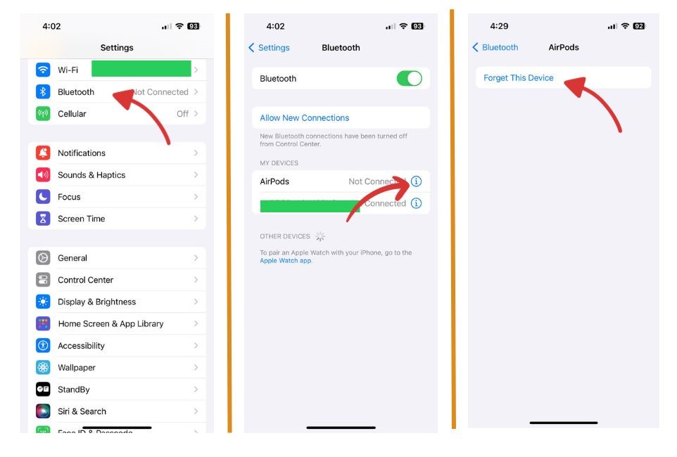 Troubleshooting iPhone XR Bluetooth Issues 3 Forget Device