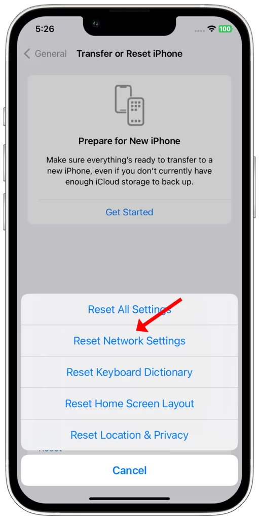 Reset Network Settings iPhone 13 5