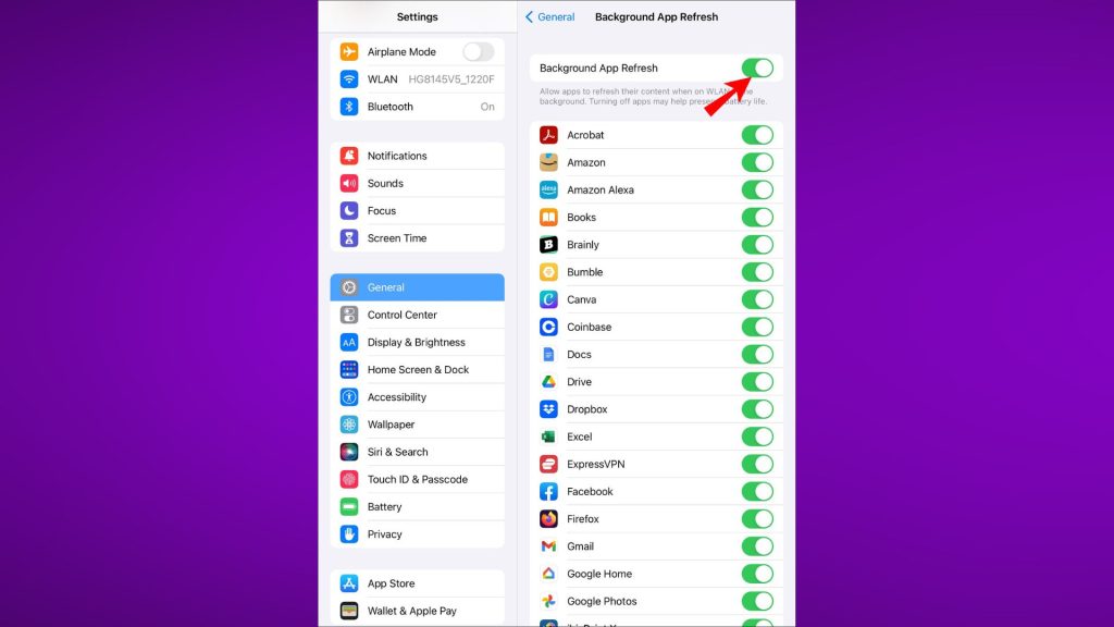 Disable Unneeded Background Apps