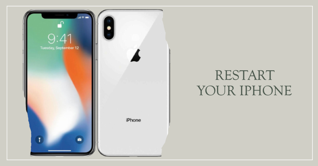 Soft reset/reboot your iPhone