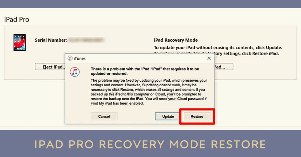 ipad pro recovery mode restore