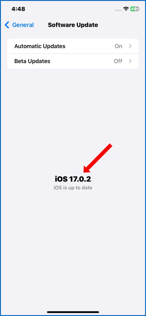 iPhone 11 iOS 17.0.2