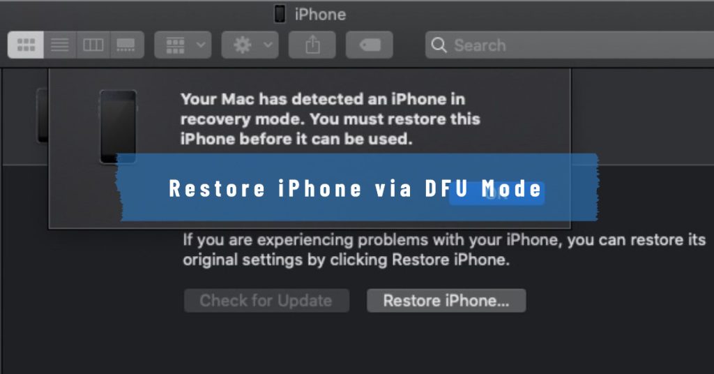 How to Fix iPhone Disabled Connect to iTunes: Solutions for Forgotten Passcode 5 iPhone DFU Mode Restore