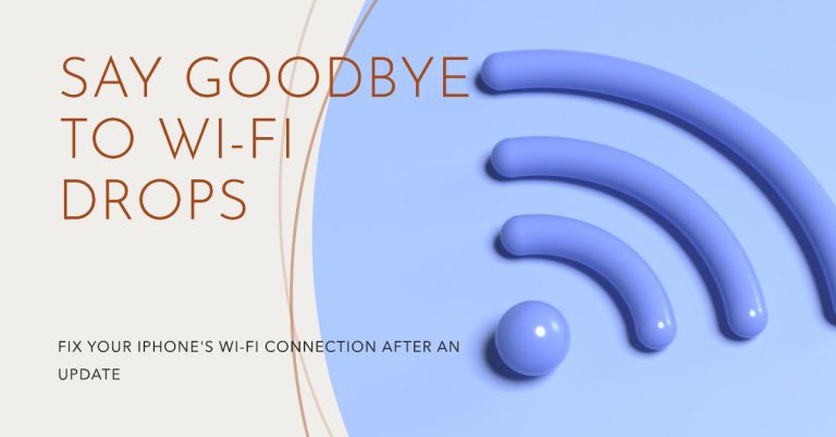 iphone keeps losing wi-Fi after update