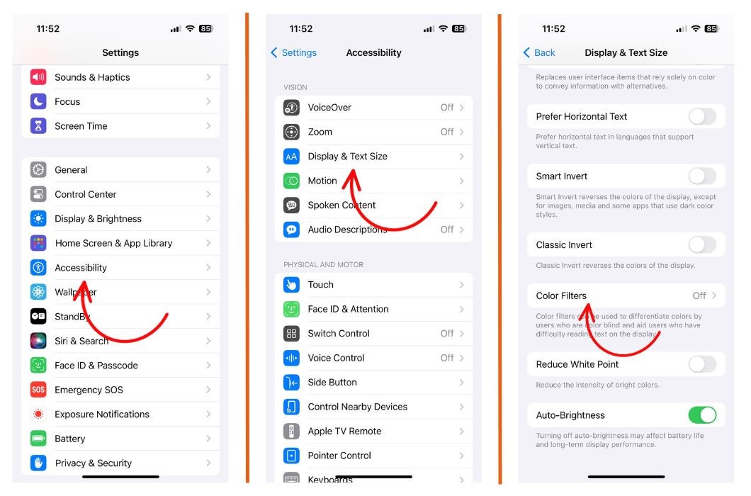 iPhone accessibility settings