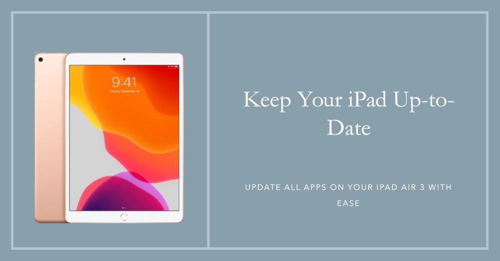 Update all apps on your iPad Air 3