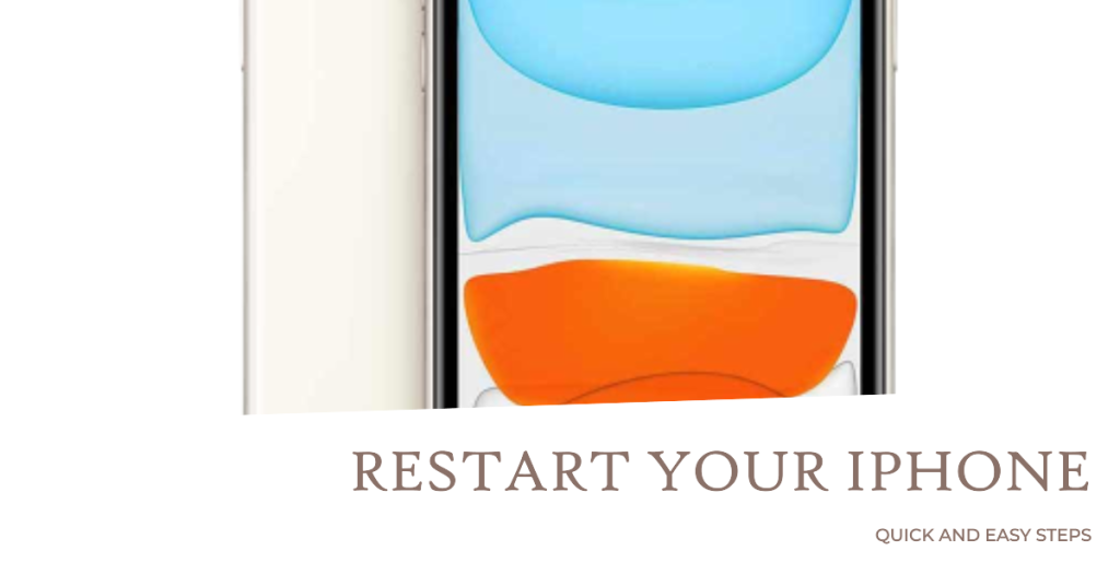 Soft reset/force restart your iPhone