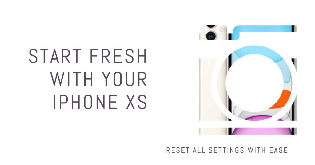 Reset all settings on your iPhone XS