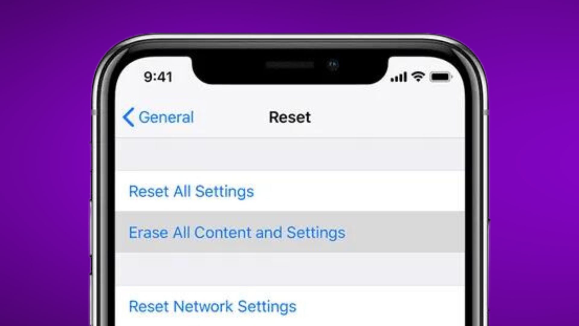 Reset All Settings