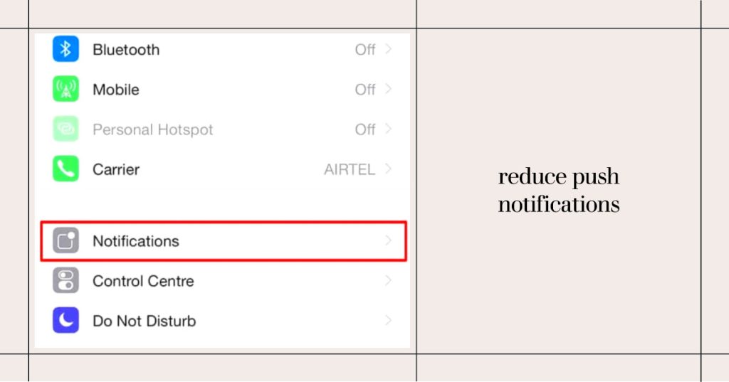 reduce push notifications on iphone