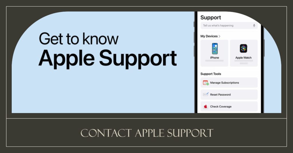 contact Apple support