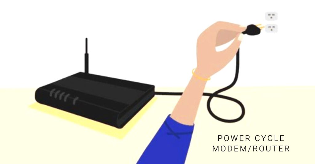 restart modem router