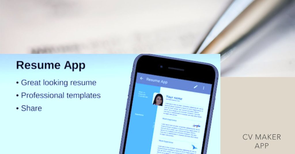 CV maker app for iPhone