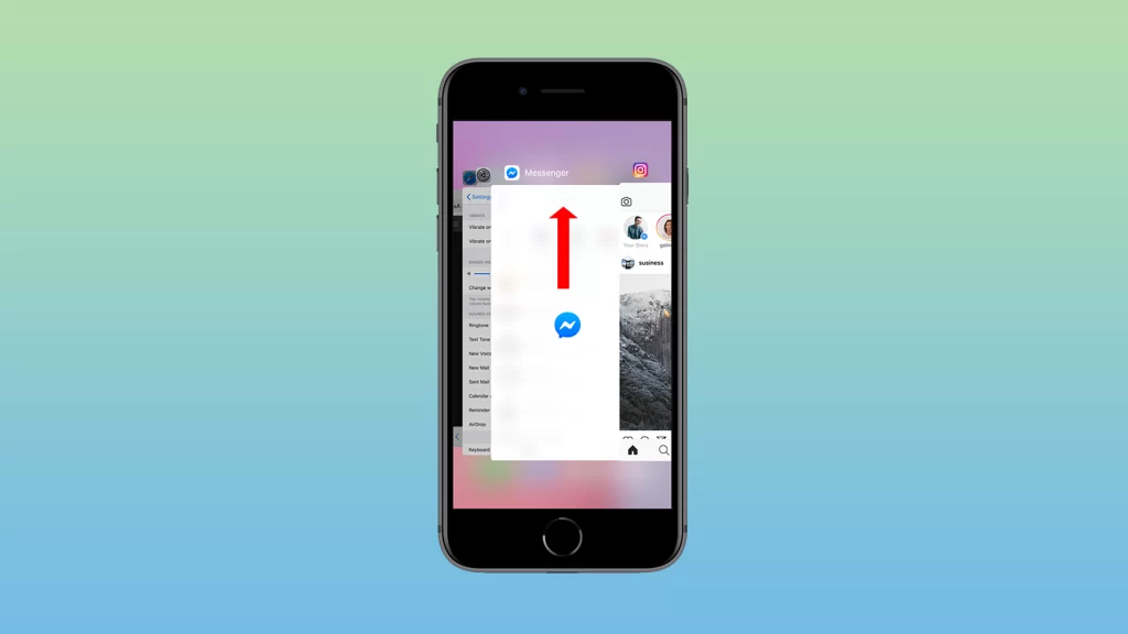 Force Stop Messenger on iPhone 7