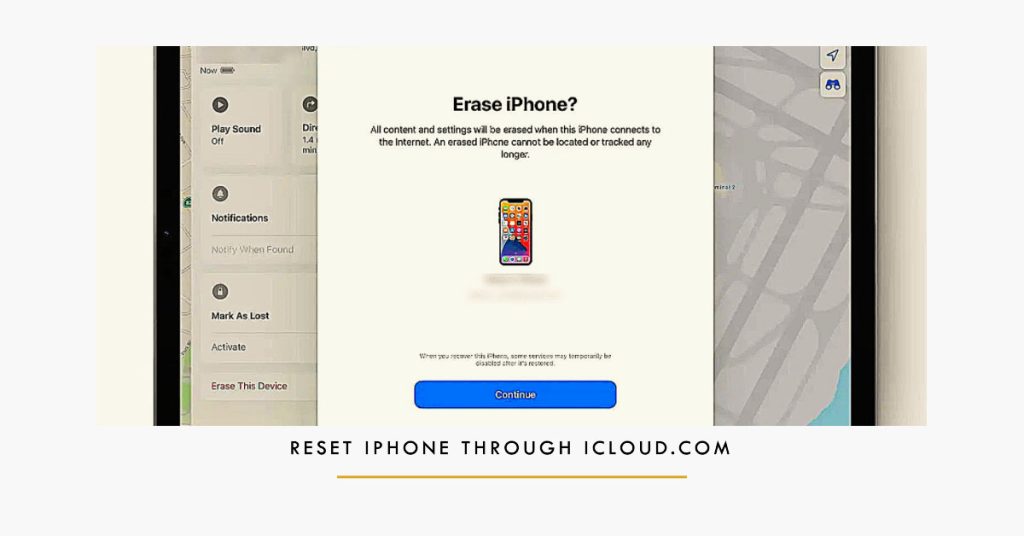 erase iphone through icloud.com