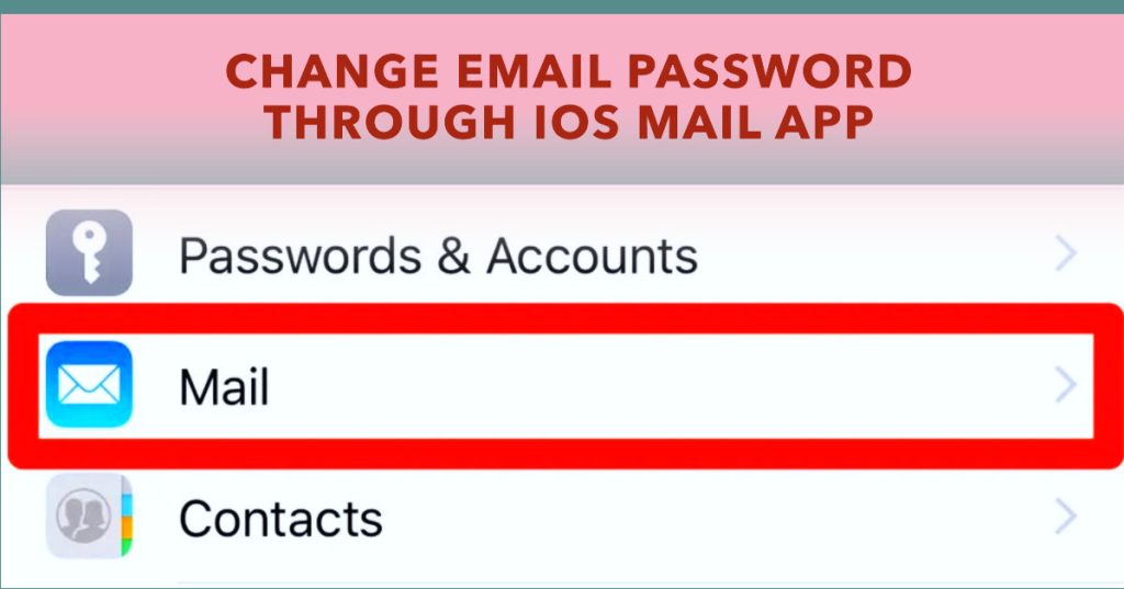 change email password on iphone 13 using mail app