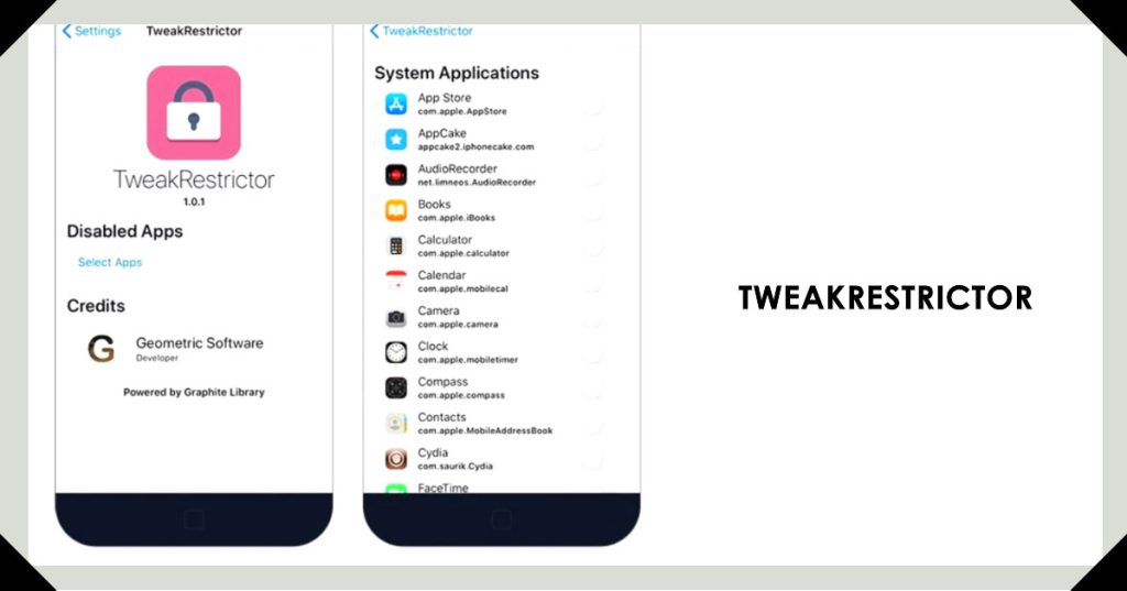 TweakRestrictor Jailbreak app for iPhone