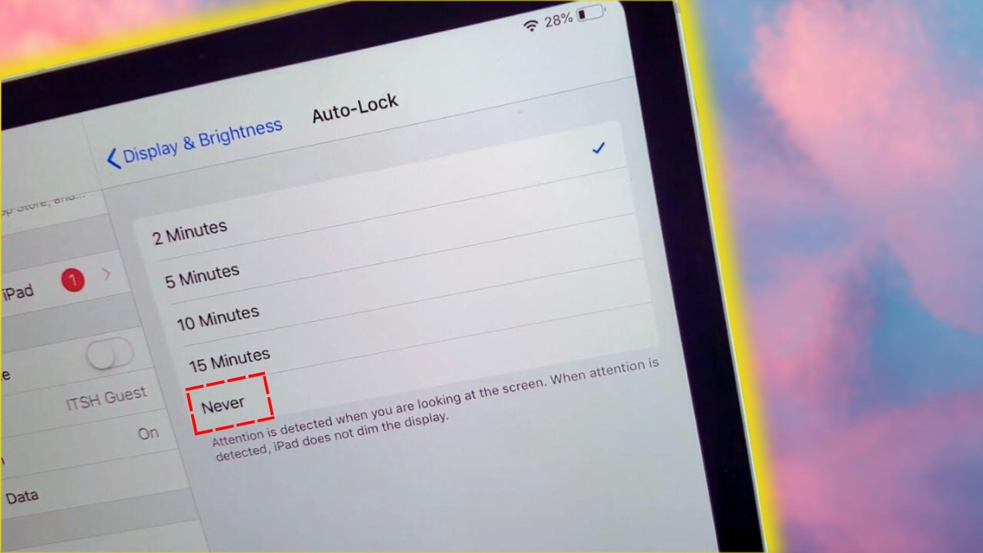 Disable Auto Lock on iPad