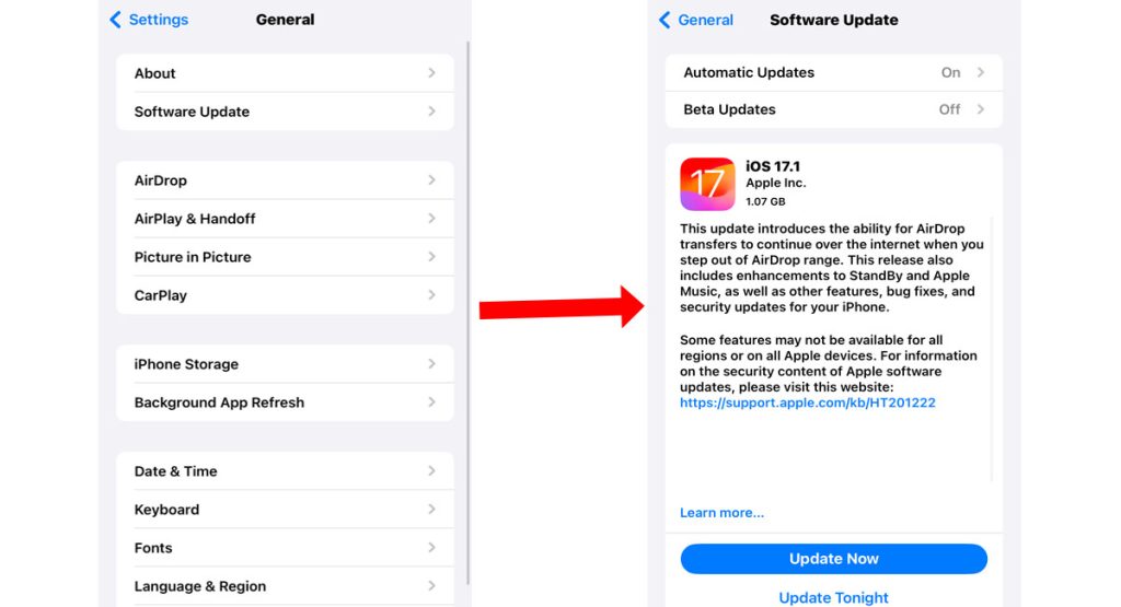 update iphone