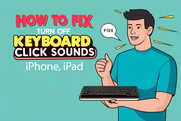 How To Fix Turn Off Keyboard Click Sounds iPhone Ipad